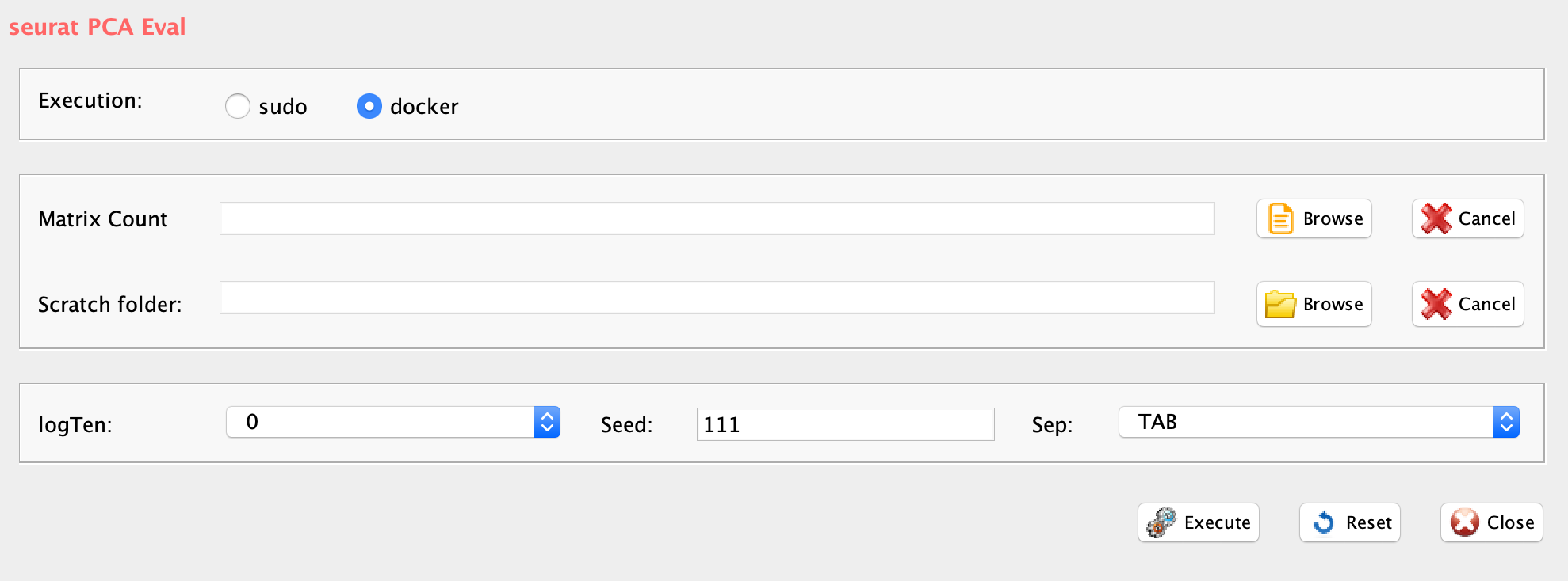 GUI: Estimating PCA range for Seurat panel